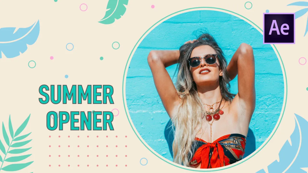 夏季开场白动画像素设计精选AE模板