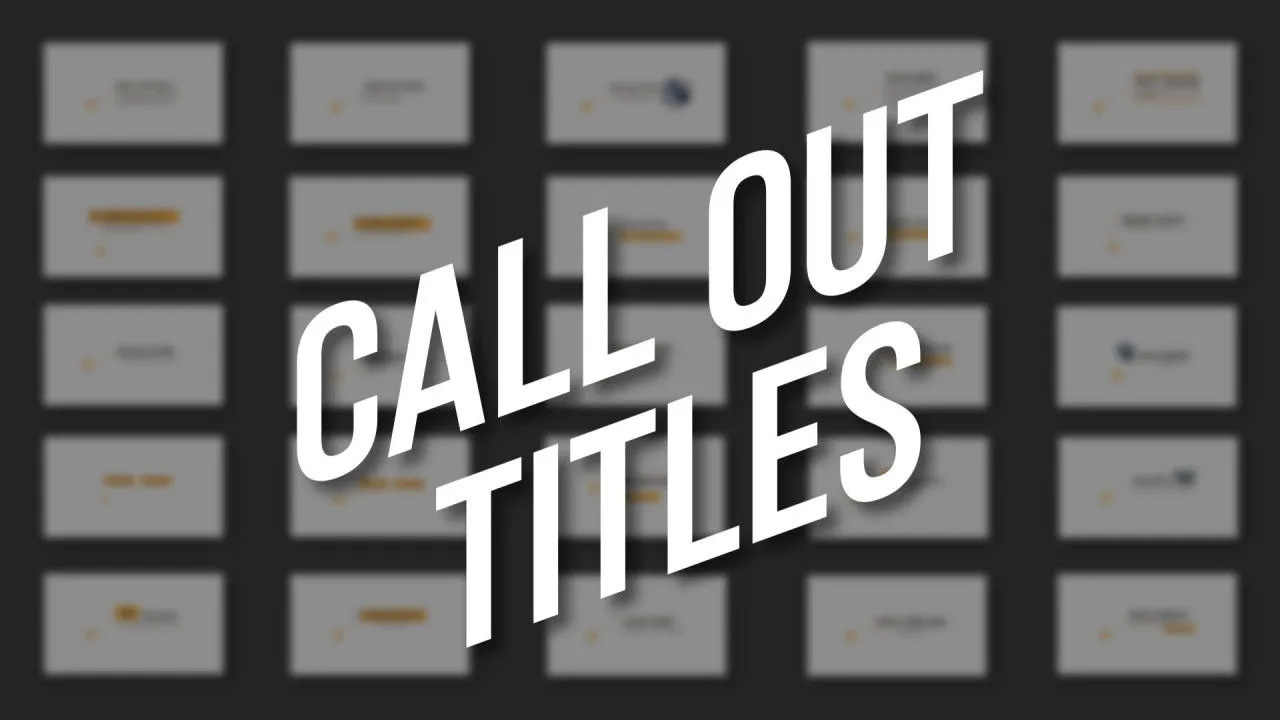 整齐有序的4k标注标题像素设计精选AE模板