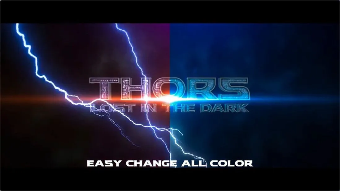 闪电特效标题特效视频展示像素设计精选AE模板