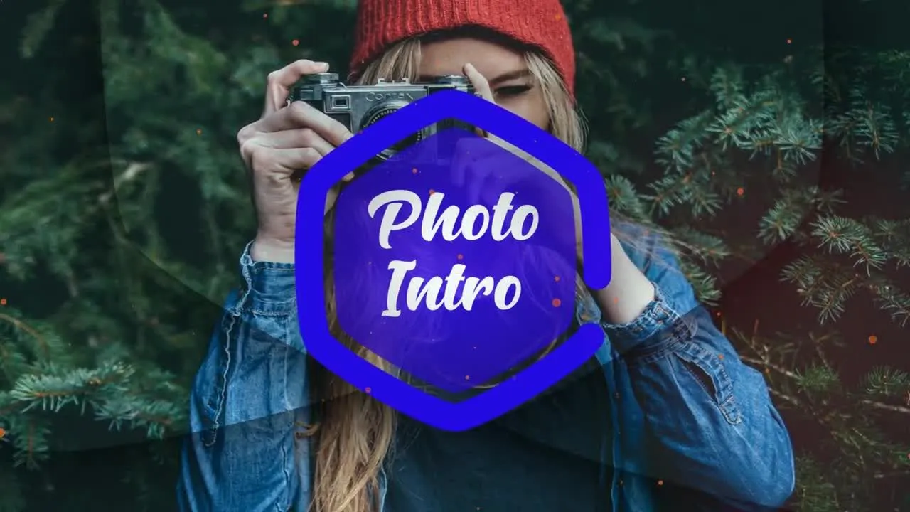 简单的文本动画照片简介像素设计精选AE模板