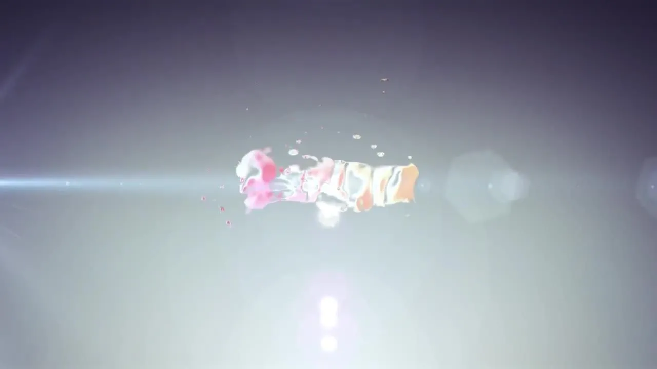 水滴徽标显示像素设计精选AE模板