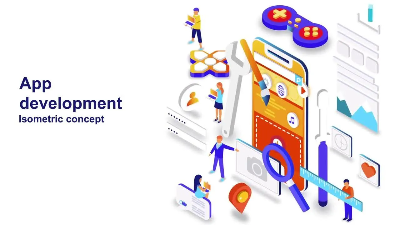 应用程序开发 – 等距概念像素设计精选AE模板