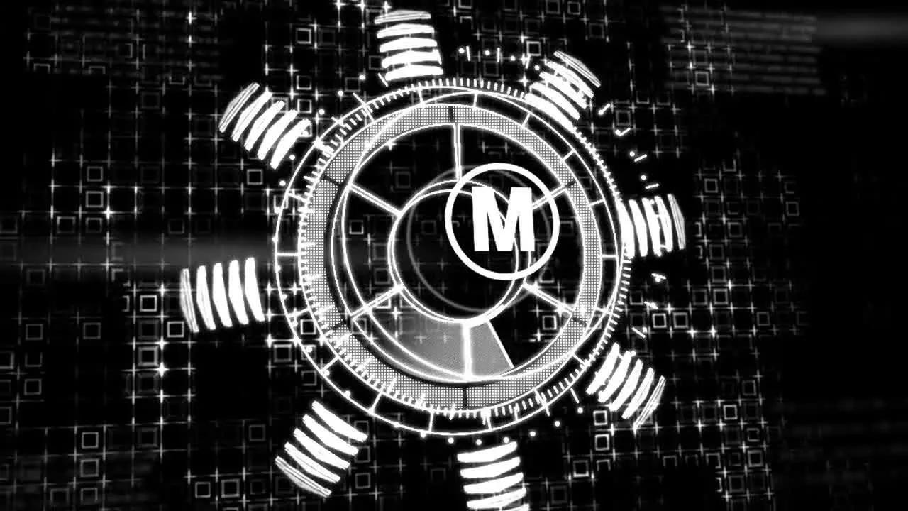 史诗高科技HUD徽标显示像素设计精选AE模板