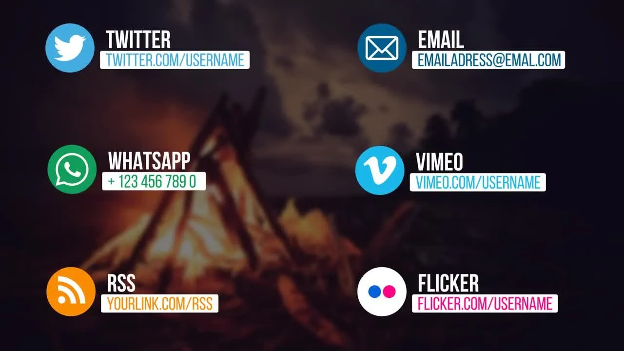 12个动态动画社交媒体图标像素设计精选AE模板