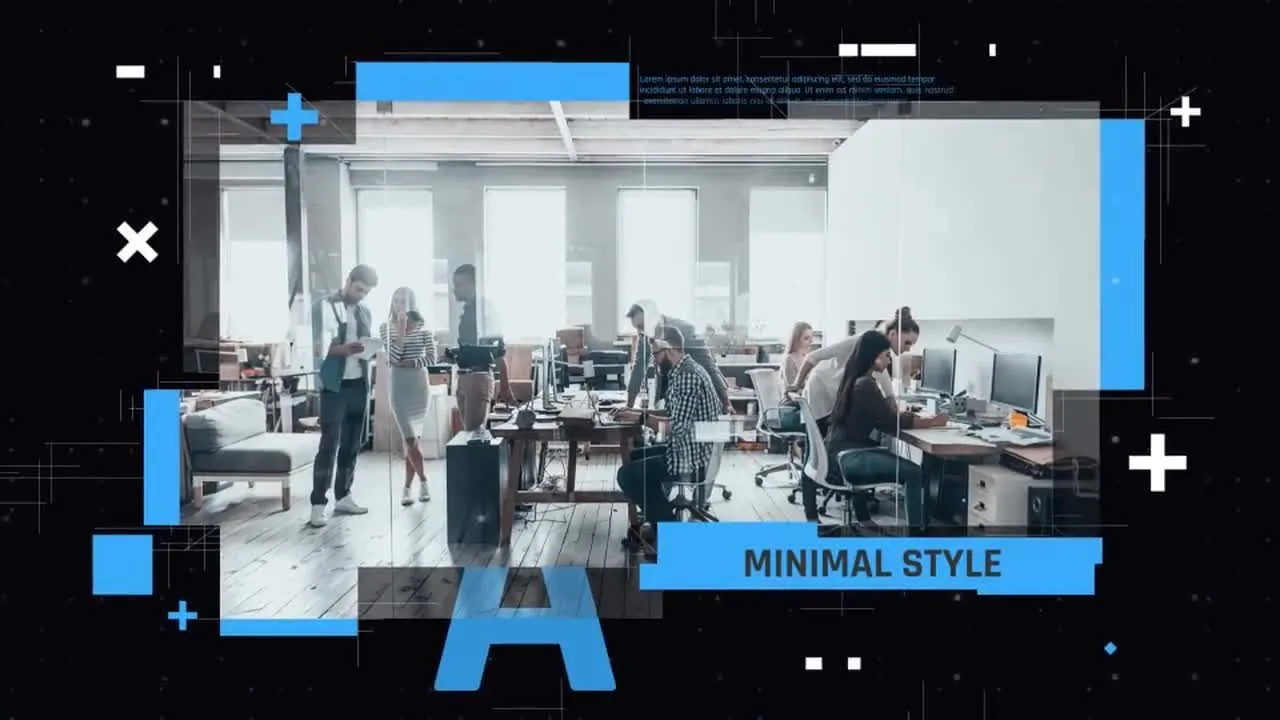 简约企业展示像素设计精选AE模板