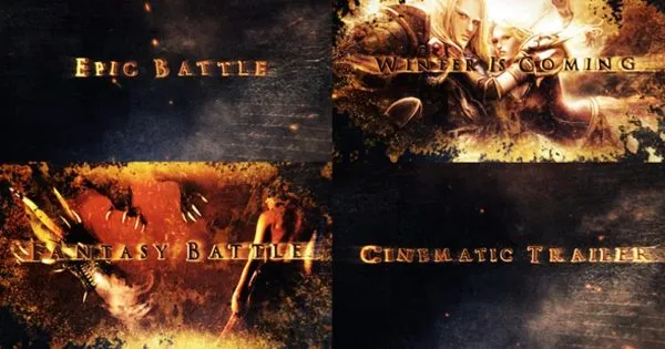 史诗传奇类视频电影开场像素设计精选AE模板 Legendary Epic Fantasy Intro