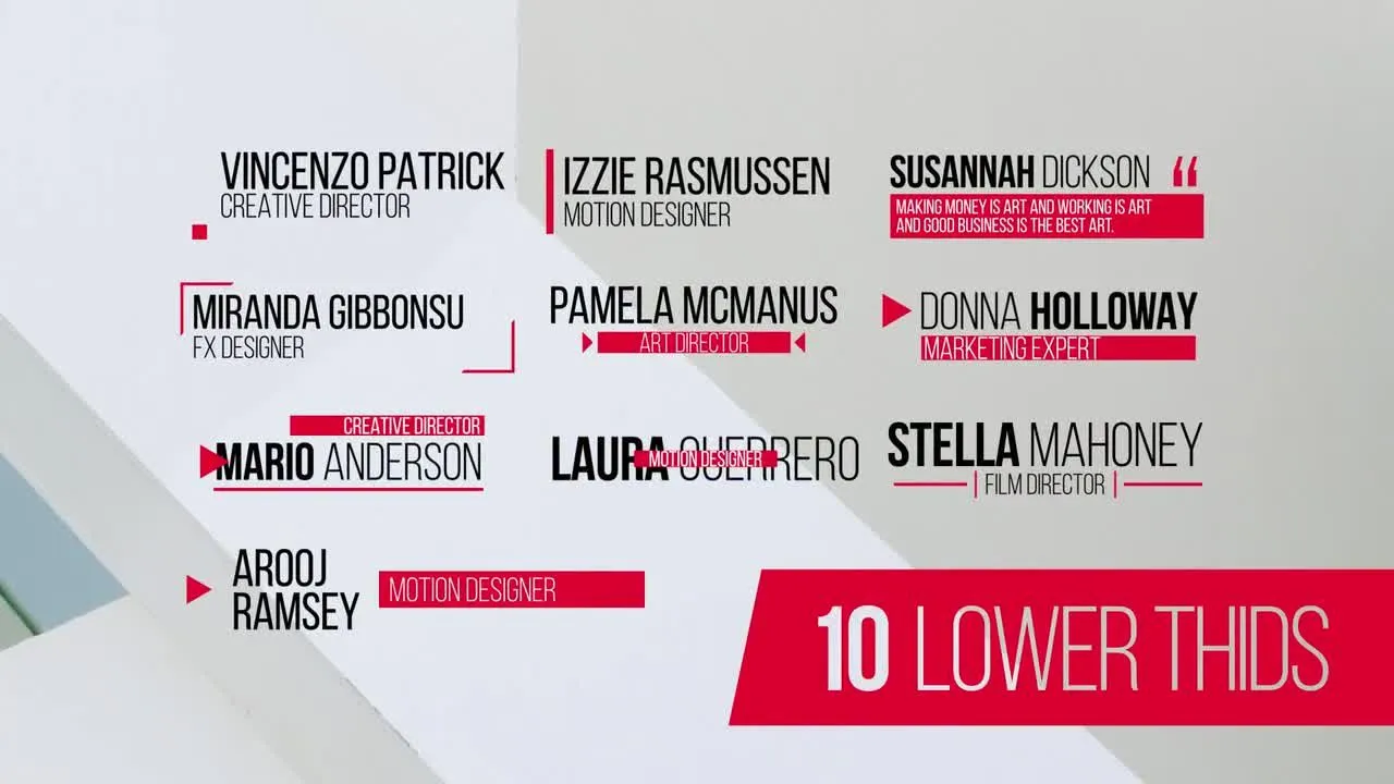 10现代下三分之一标题动画像素设计精选AE模板