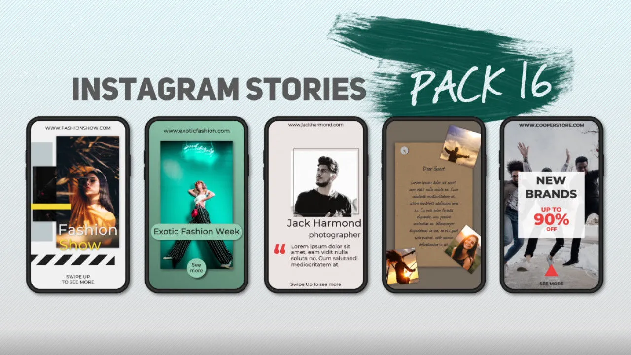 INS竖屏森系视频宣传视频动画像素设计精选AE模板