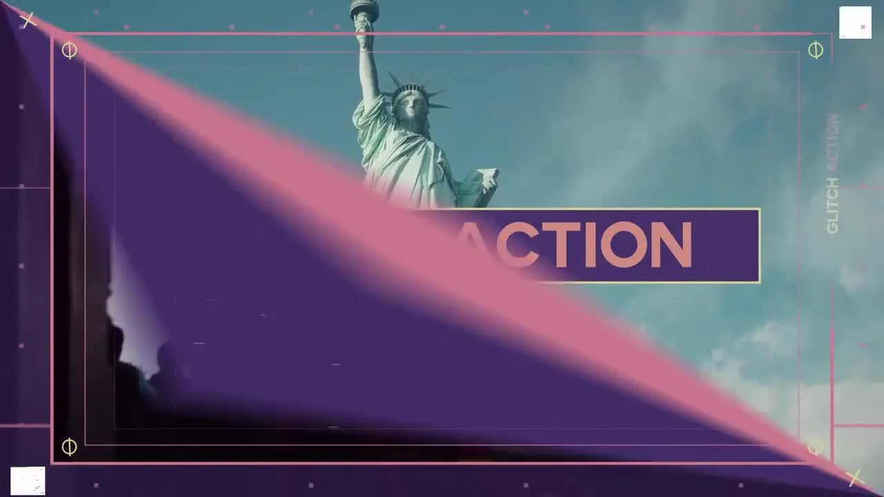 闪烁动作幻灯片像素设计精选AE模板