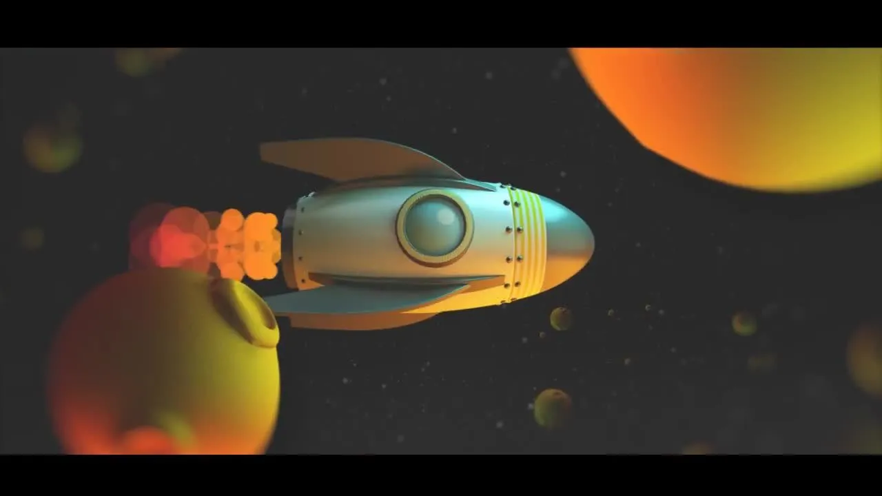 卡通火箭徽标像素设计精选AE模板