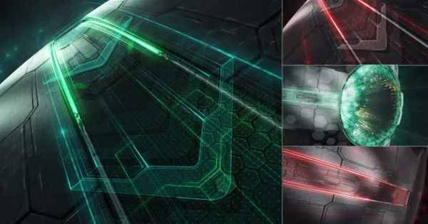 高科技机械动画特效Logo演示像素设计精选AE模板 Mechanical Logo Reveal