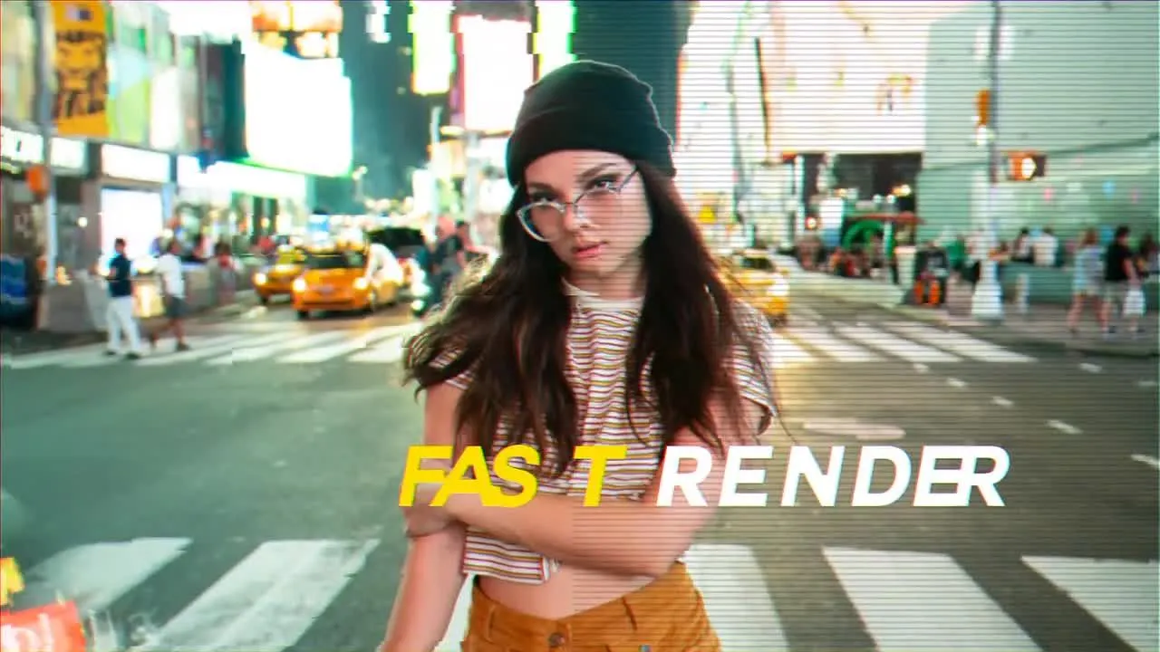 现代时尚图片文本动画过渡像素设计精选AE模板