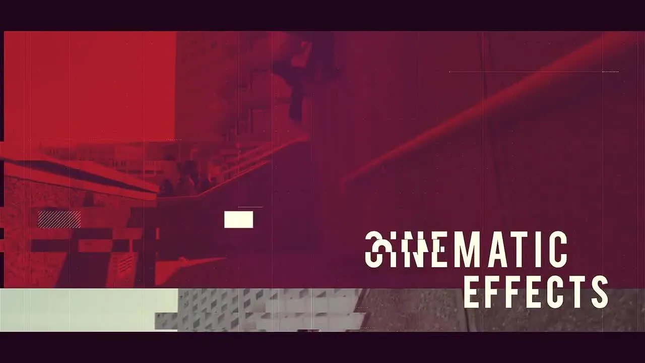 有很酷的扭曲和故障效果的体育运动开场白像素设计精选AE模板