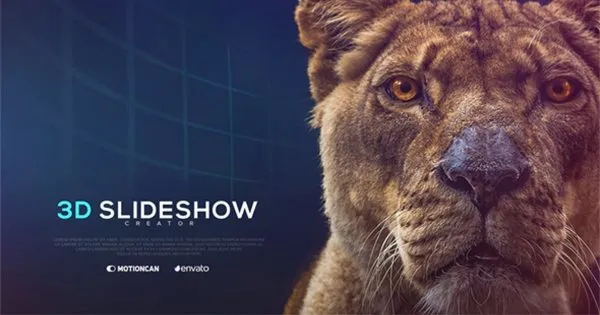 3D动态幻灯片演示像素设计精选AE模板 3D Slideshow Creator