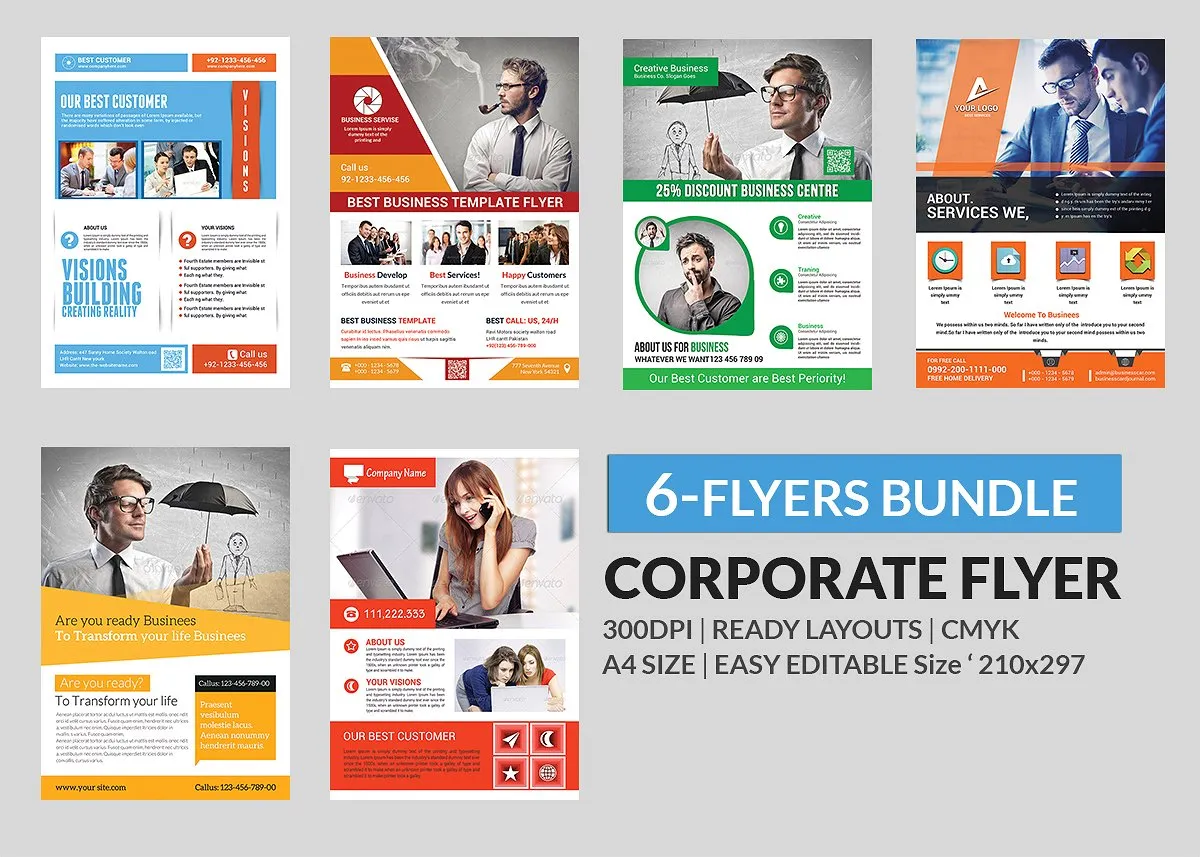 企业商务推广宣传单模板 Corporate Flyer#8211; Big Bundle