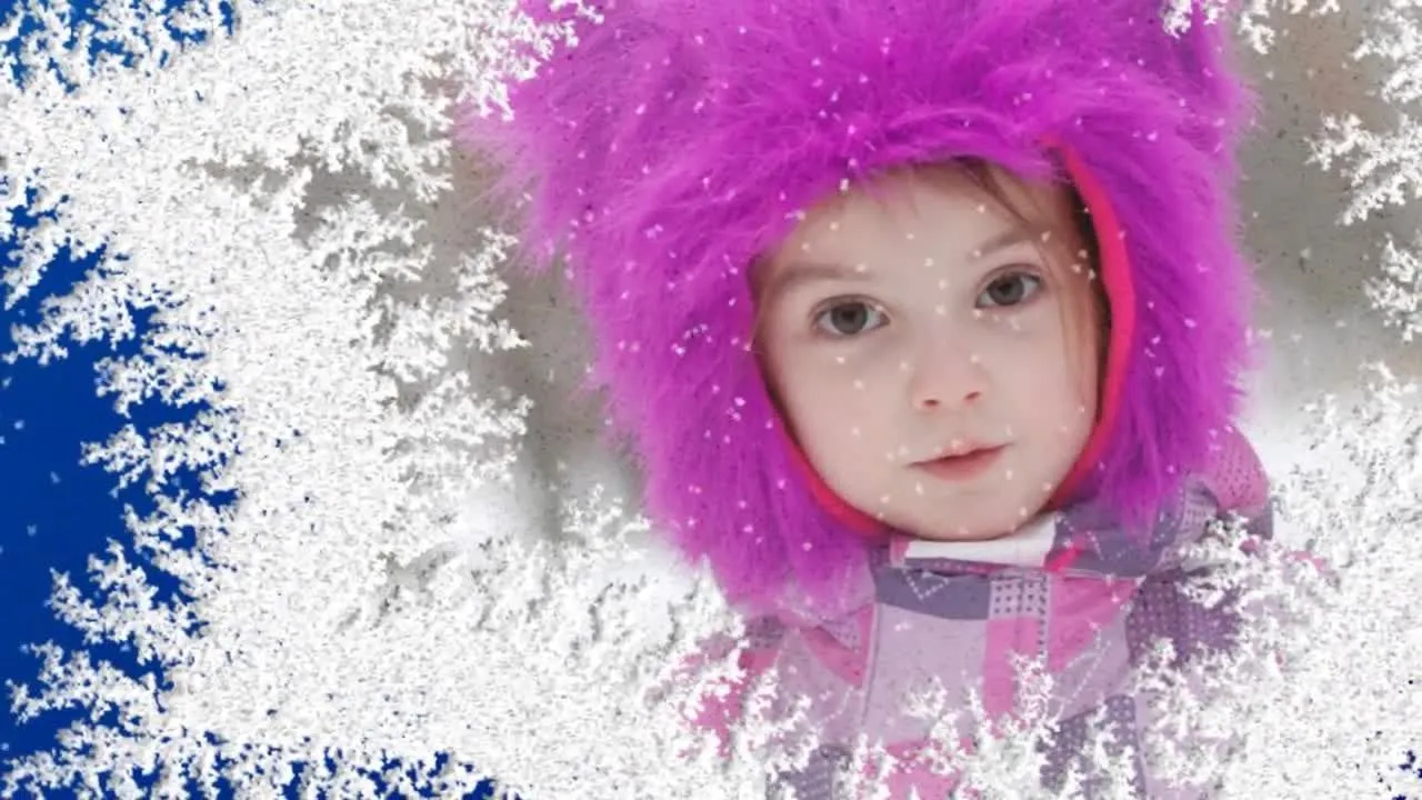 冬天冬季雪花幻灯片像素设计精选AE模板