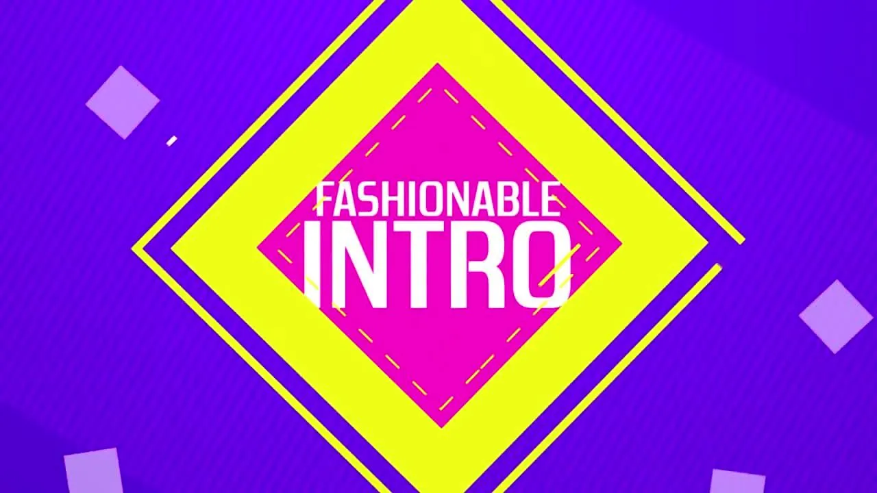 时尚的介绍宣传开场白像素设计精选AE模板