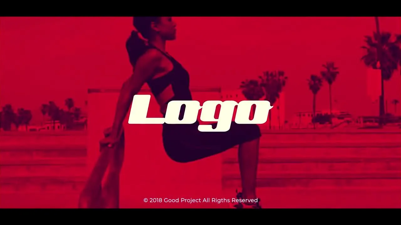 动感失真时尚运动过渡效果像素设计精选AE模板Glitch Opener