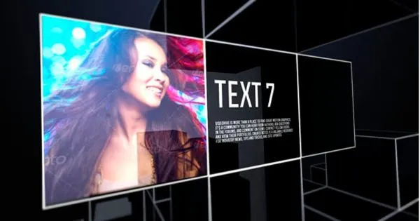 3D时尚方块盒子广告促销业务开场像素设计精选AE模板 Fashion Box Promo