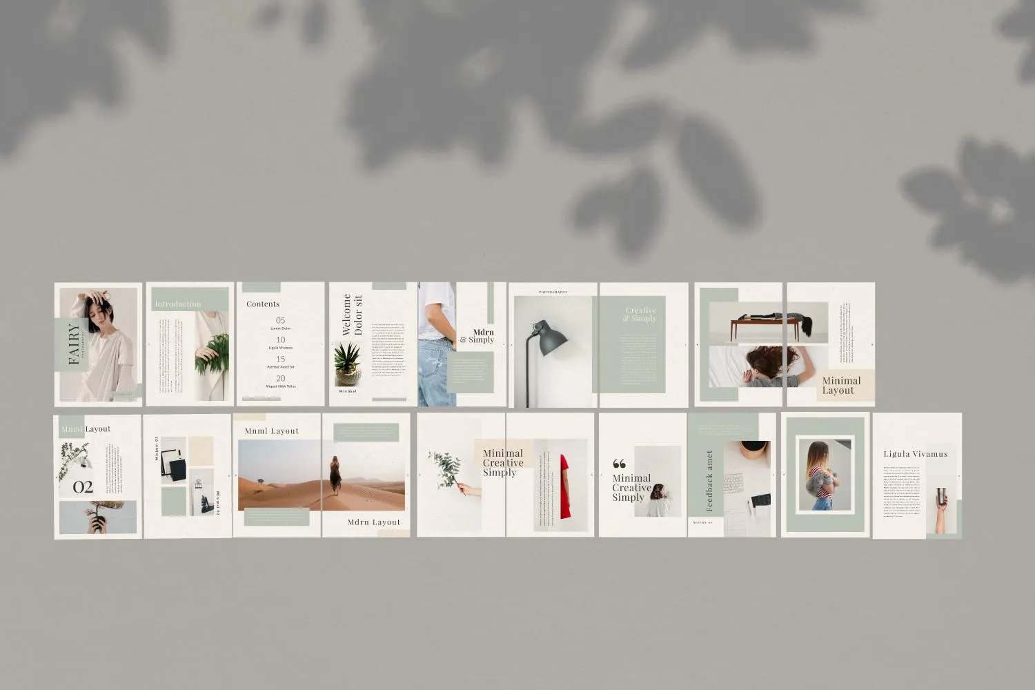 简约时尚设计目录手册Lookbook版式模板 Fairy – Lookbook Brochure插图(5)