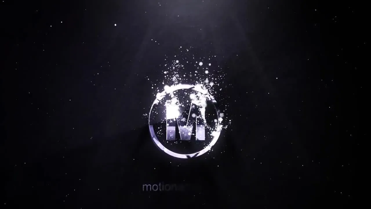 光泽徽标粒子显示像素设计精选AE模板