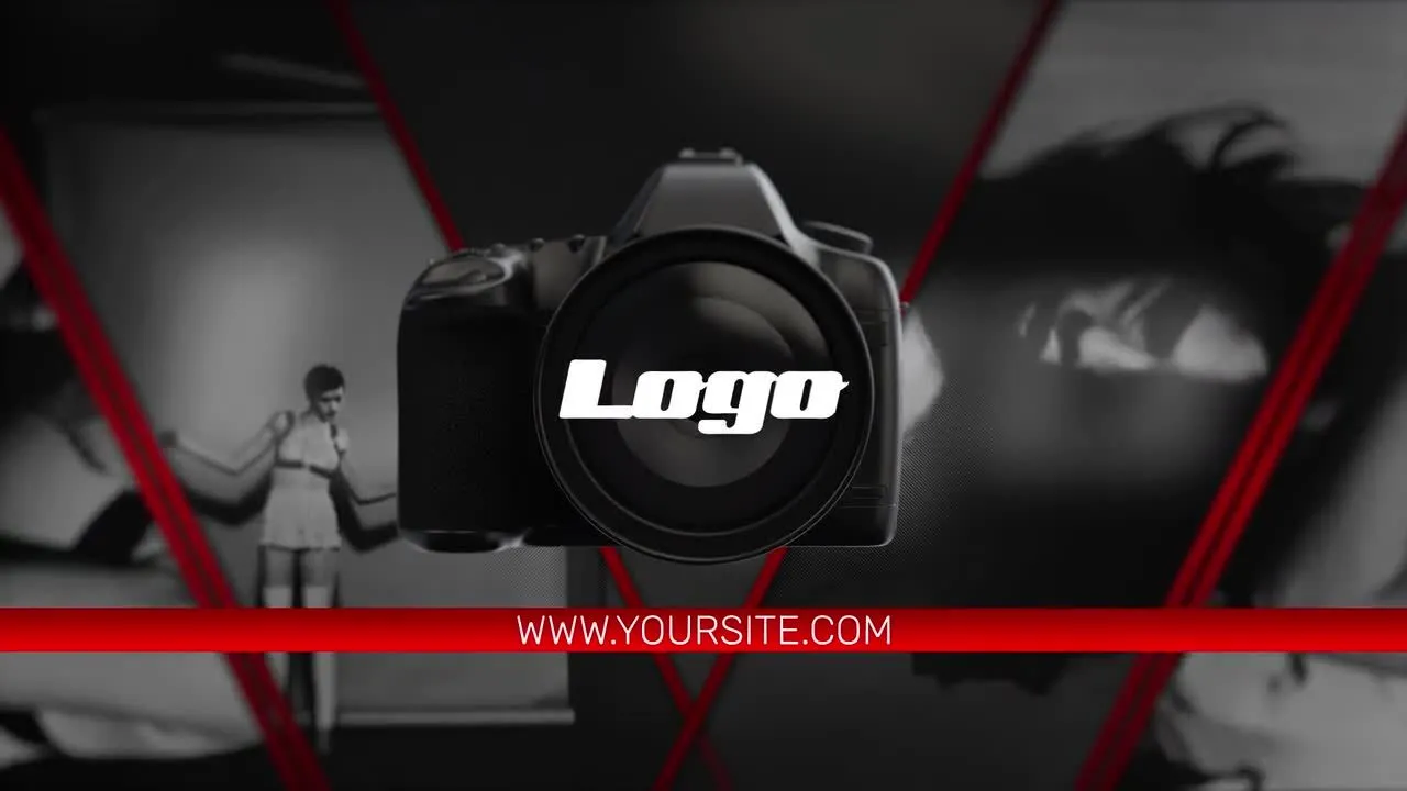 带有动态动画的相机镜头转场像素设计精选AE模板