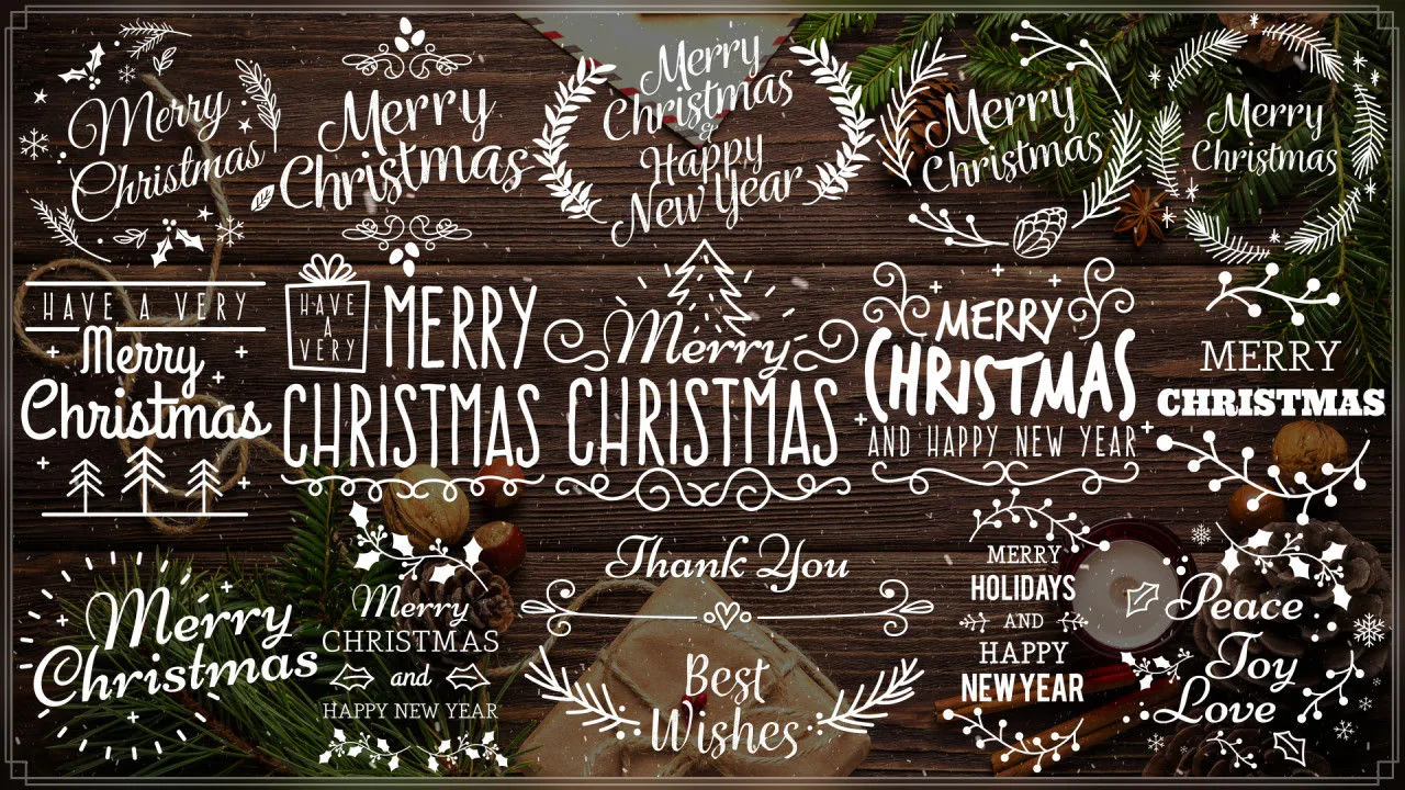 圣诞快乐标题III像素设计精选AE模板