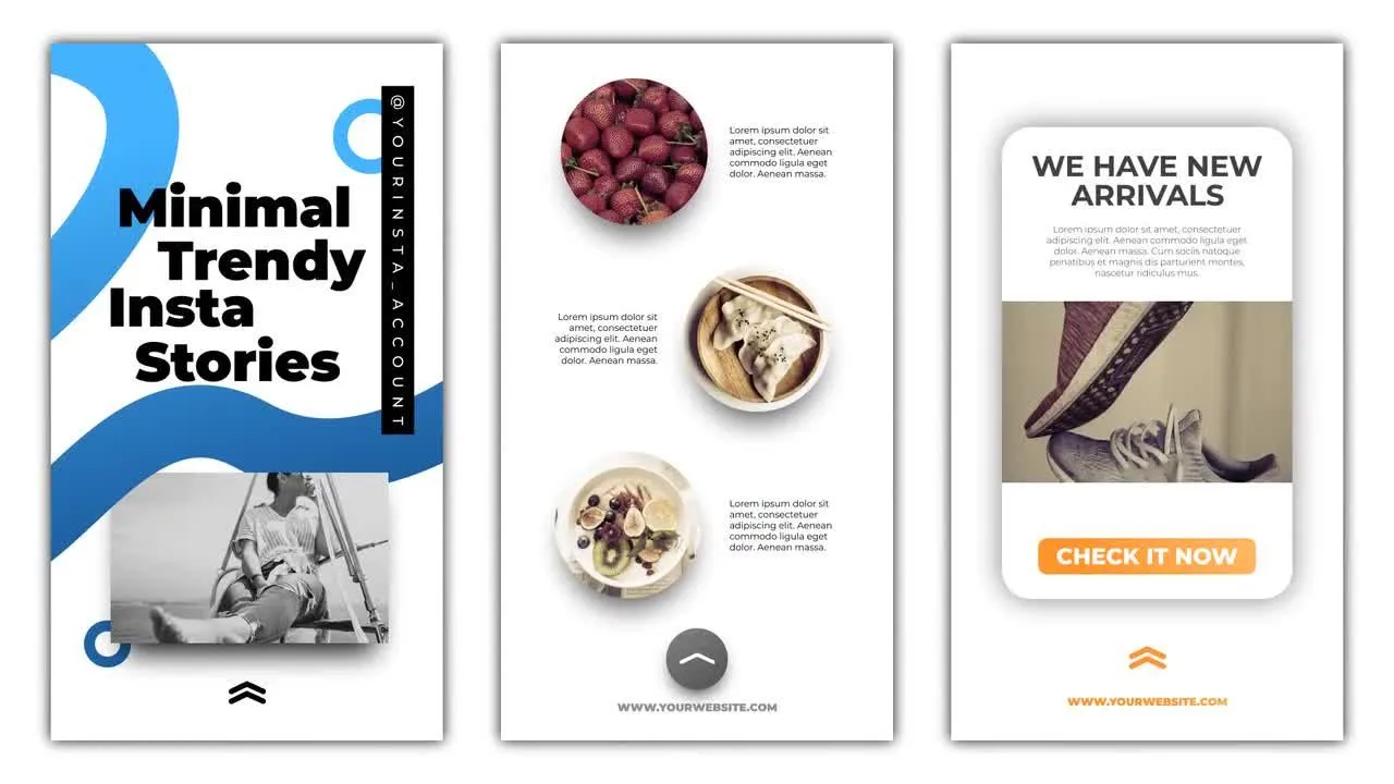 12个时尚现代Instagram故事像素设计精选AE模板