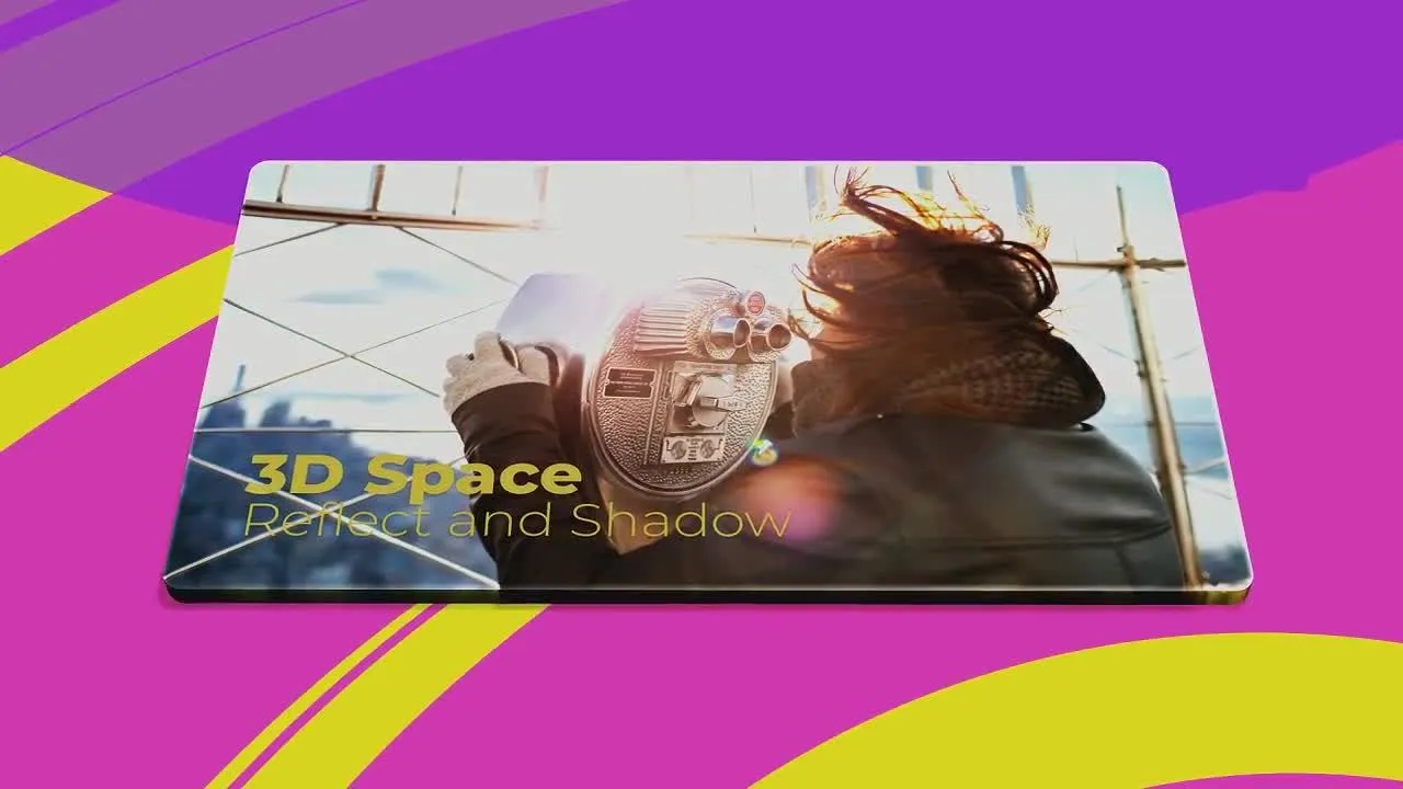 3D幻灯片呈现像素设计精选AE模板