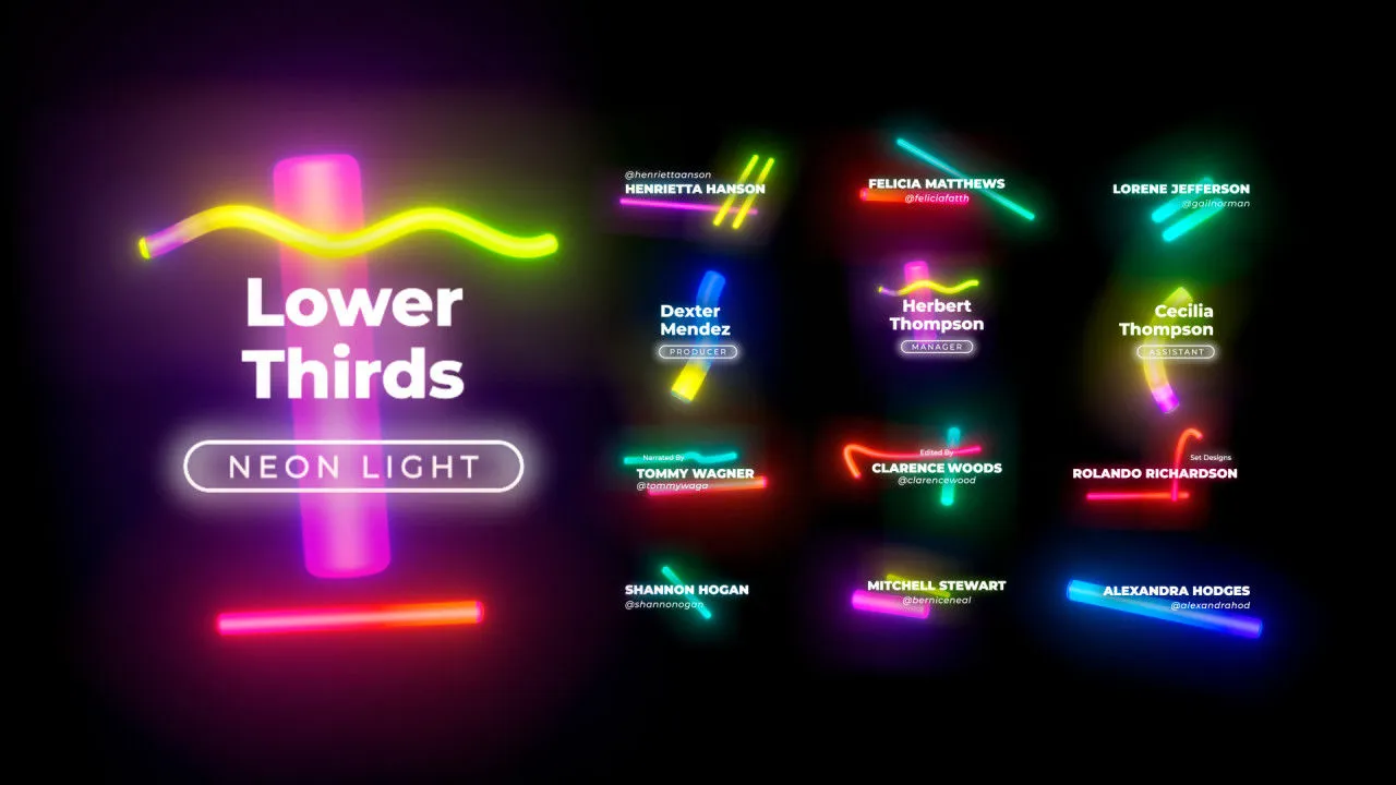 彩色低三分之二的标题像素设计精选AE模板