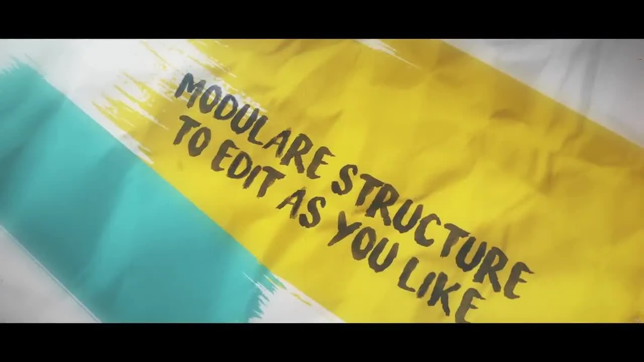 富有创意的笔刷笔触效果广告介绍像素设计精选AE模板