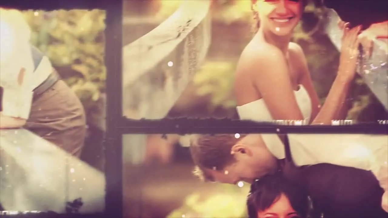 浪漫婚礼回忆照片相册开场像素设计精选AE模板