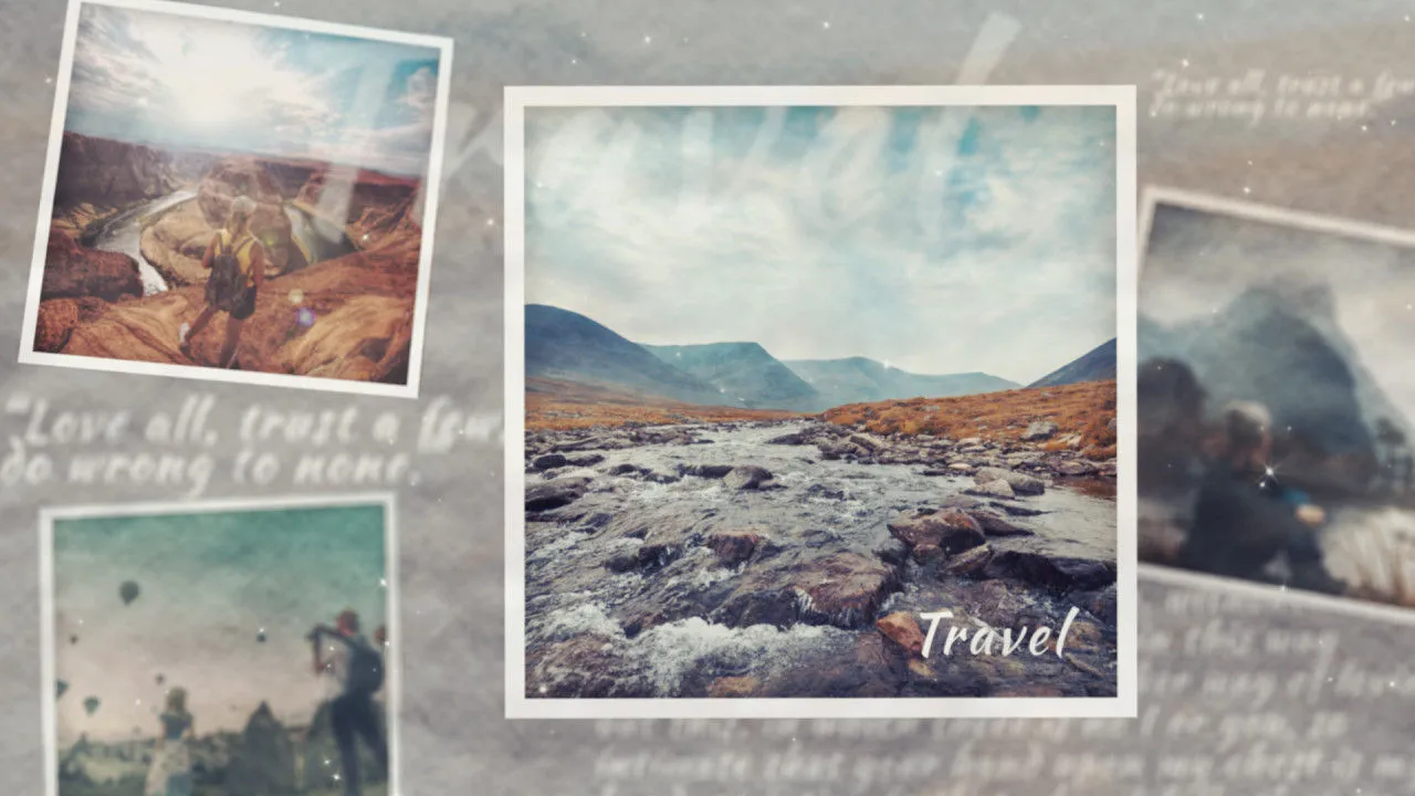 回忆幻灯片炫耀照片像素设计精选AE模板