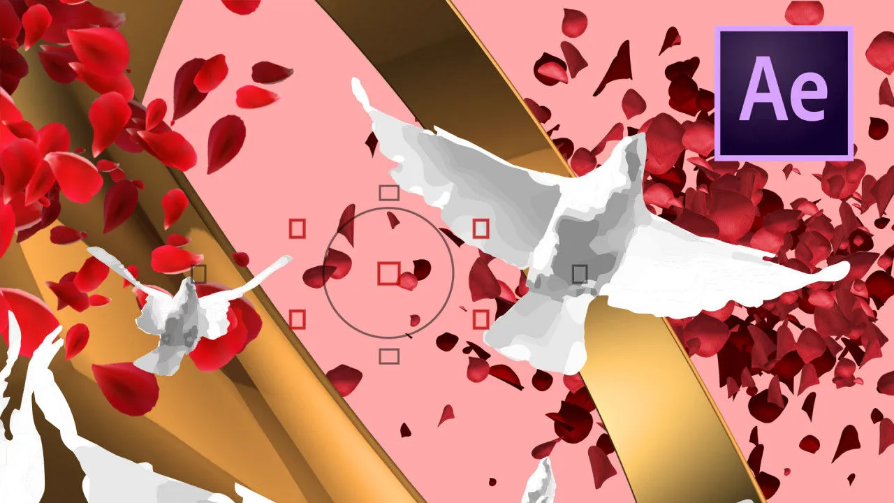 经典婚礼过渡像素设计精选AE模板