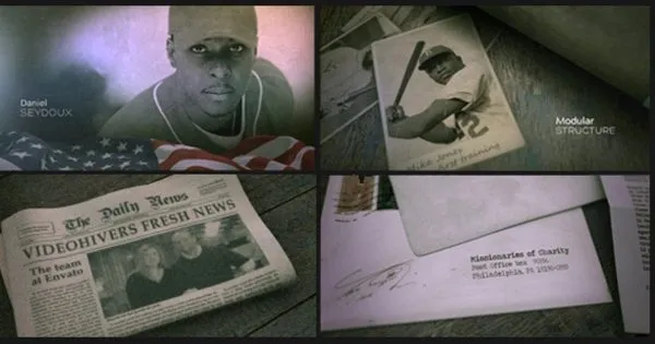 人物传记历史事件类节目开场像素设计精选AE模板 Inspiring Epic Promo