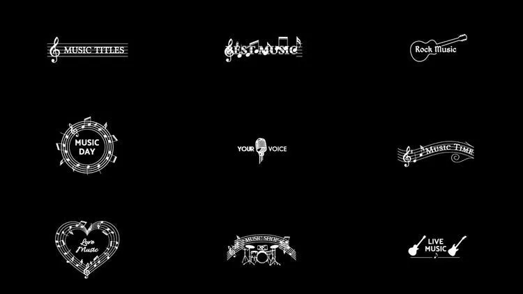 音乐标题全屏动画ae模板