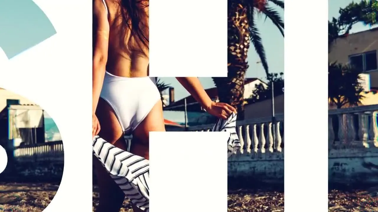 夏季文本片头动画过渡效果像素设计精选AE模板