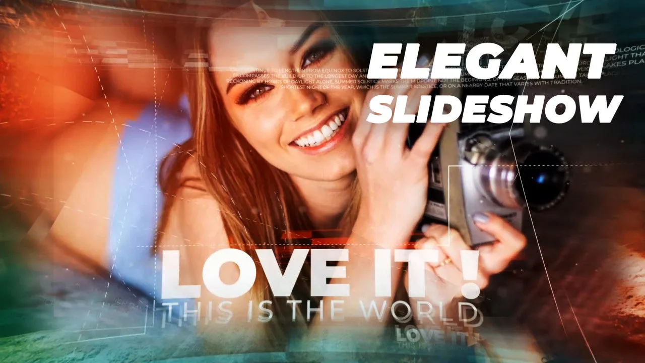 优雅缓慢的活动视频过渡效果像素设计精选AE模板Elegant Slideshow