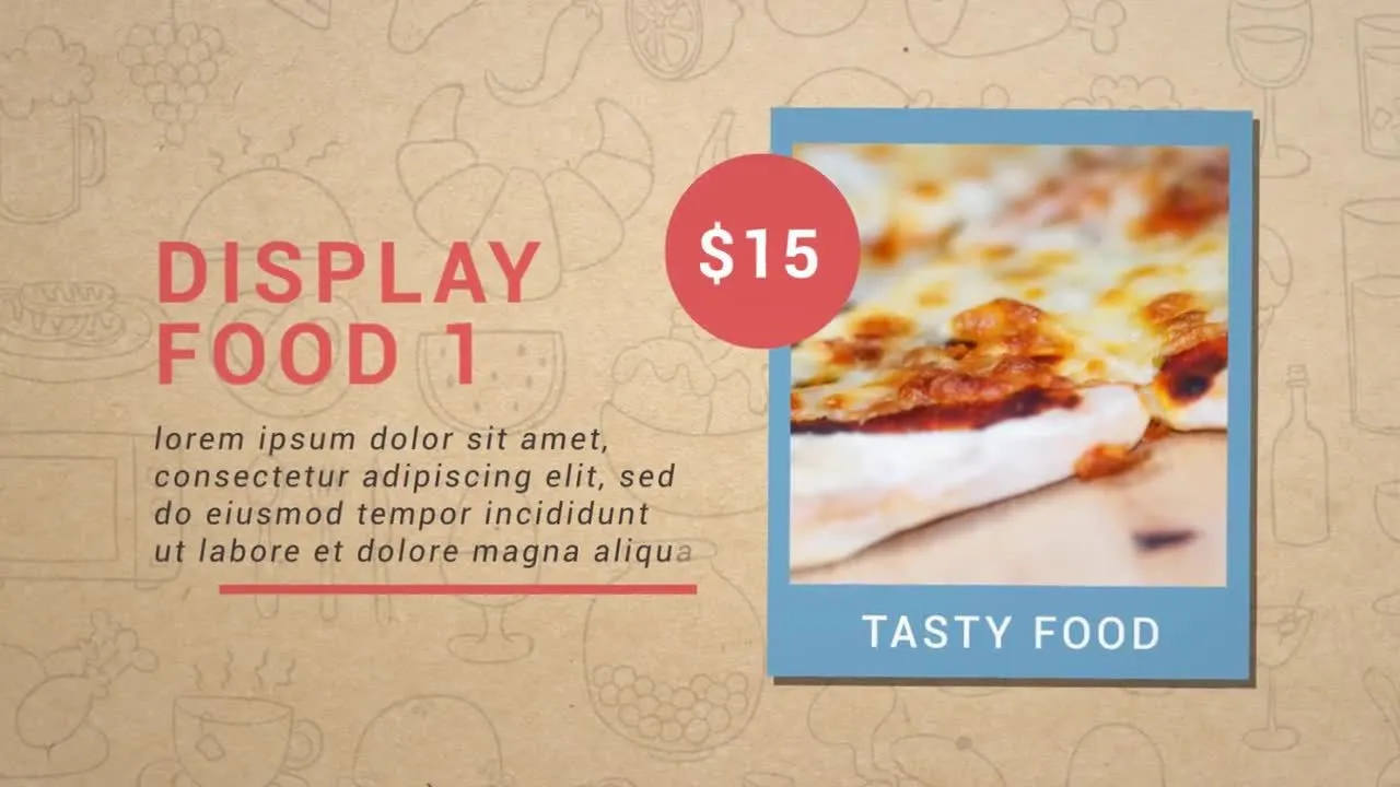 菜单显示像素设计精选AE模板