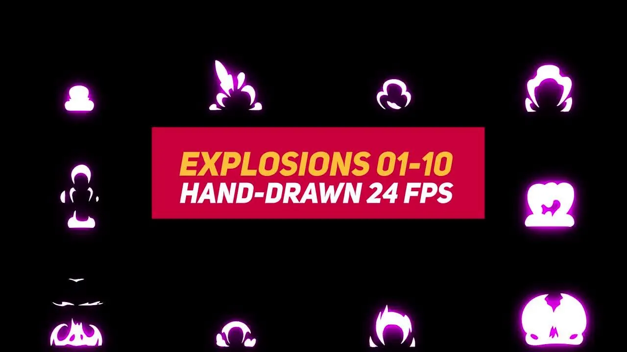 10个动态液体爆炸动画像素设计精选AE模板