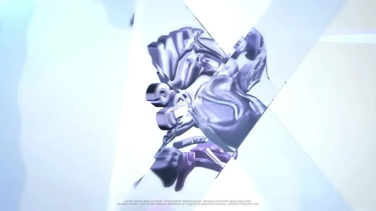 有光泽的3D徽标像素设计精选AE模板