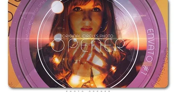 圆圈照片过渡效果开场视频像素设计精选AE模板 Circles Original Photo Opener