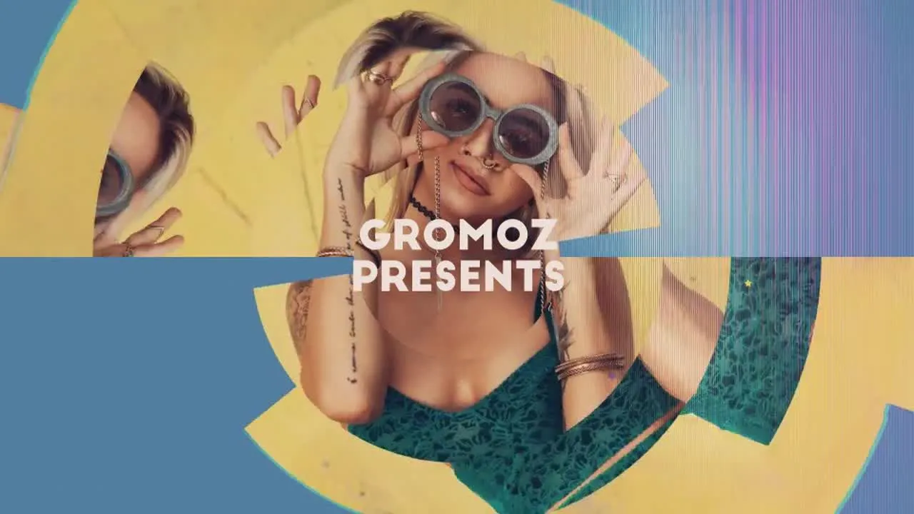 18个光线泄漏时尚过渡效果幻灯片像素设计精选AE模板Summer Opener