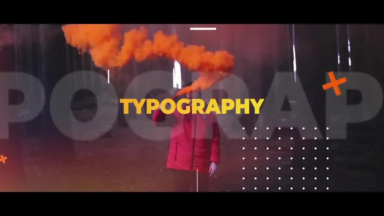 带有动态排版版式简介的像素设计精选AE模板