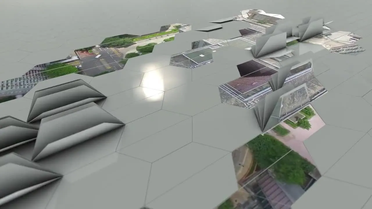 瓷砖反光翻转展开效果产品展示像素设计精选AE模板