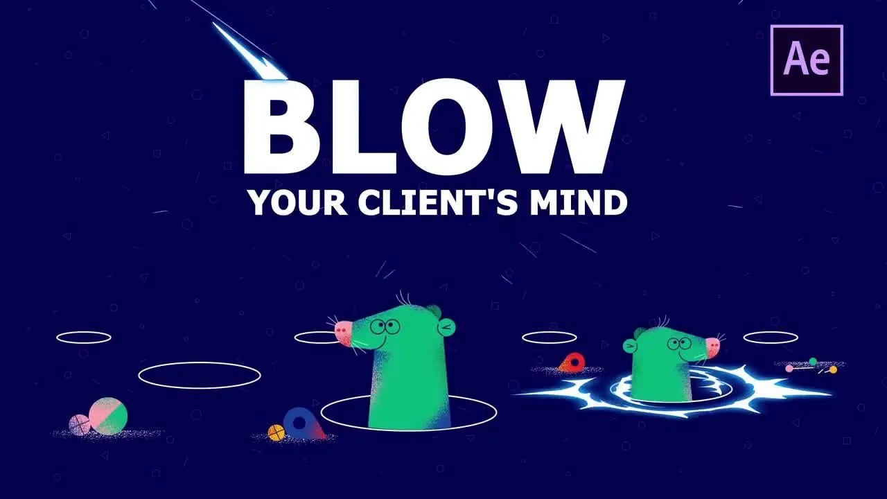 Flash FX爆炸元素和过渡效果像素设计精选AE模板