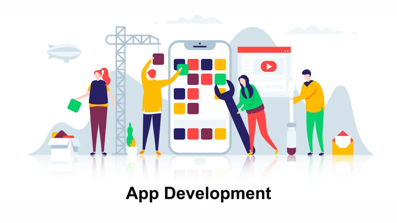 应用程序开发平面概念像素设计精选AE模板