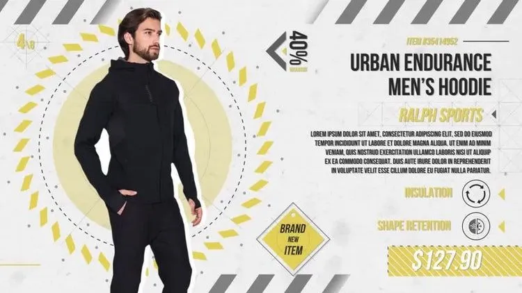 动态的现代复古购物ae模板