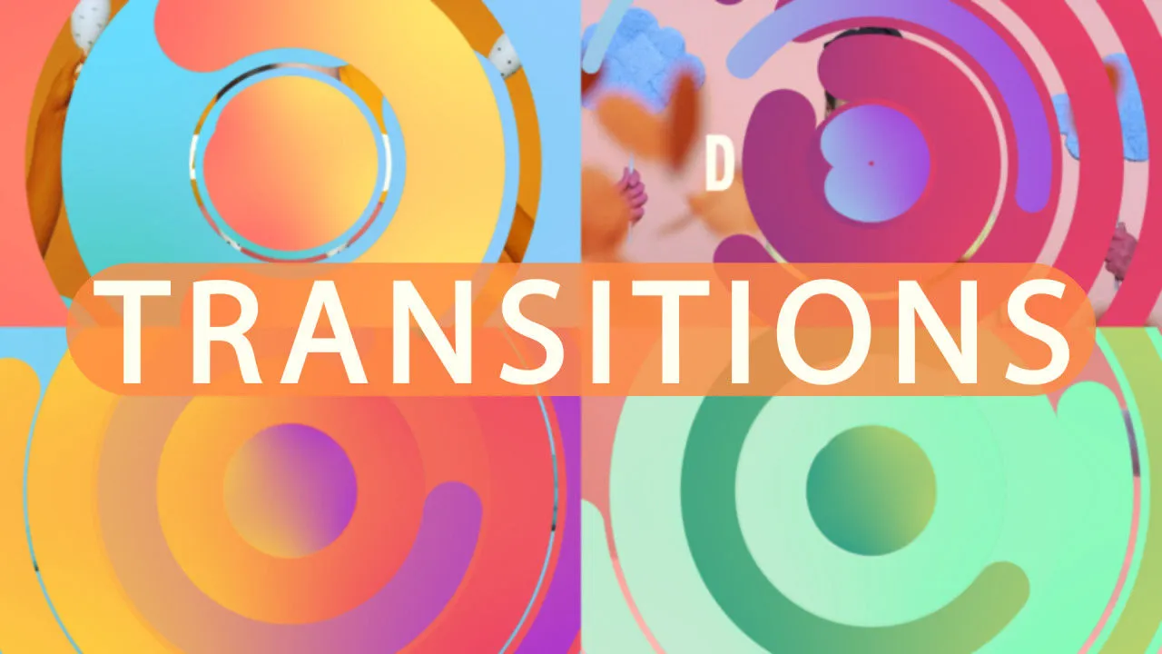 10分圆过渡效果的像素设计精选AE模板