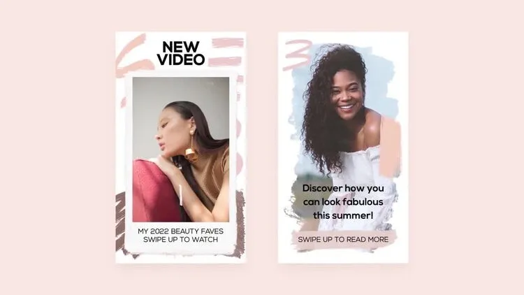 有趣时尚的手绘Instagram模板像素设计精选AE模板